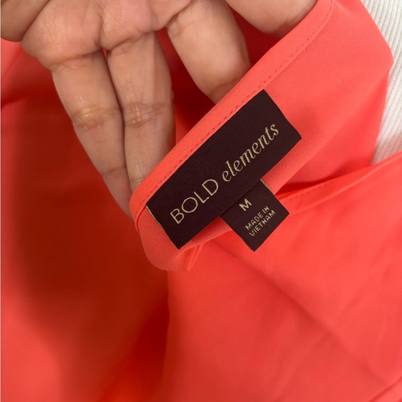 BOLD elements Coral Cutout Sleeve Blouse - Picture 2 of 8